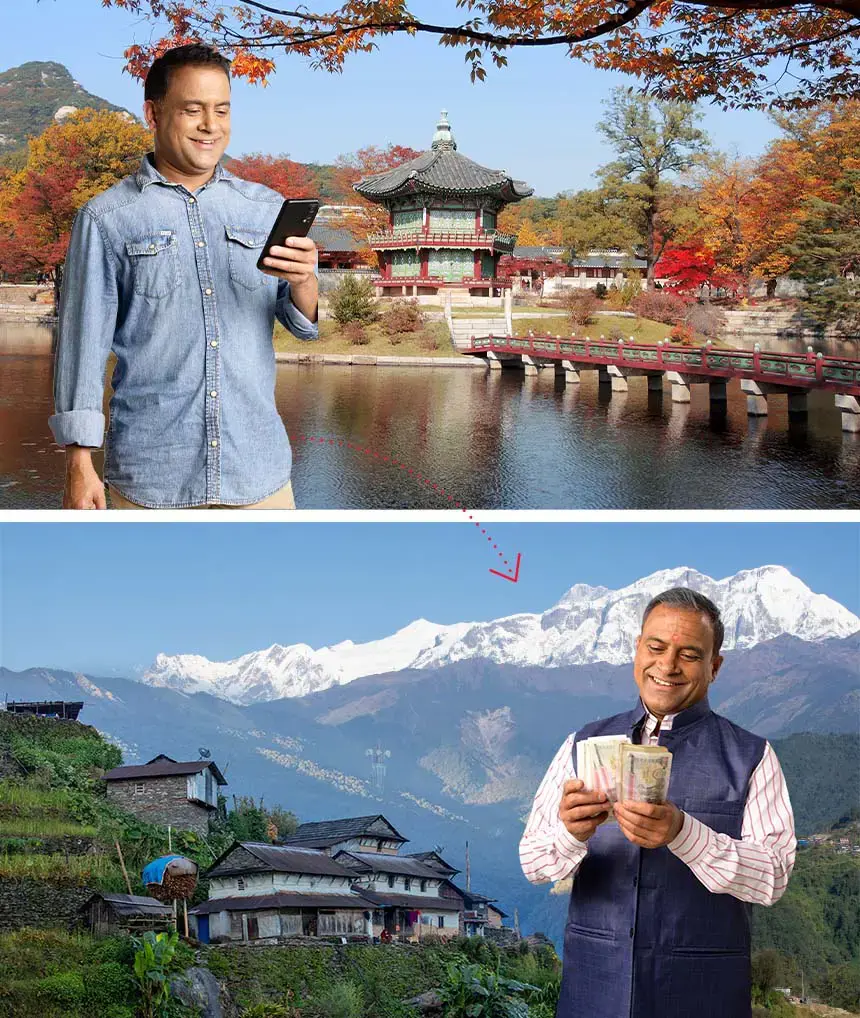 Send Money From South Korea to Nepal